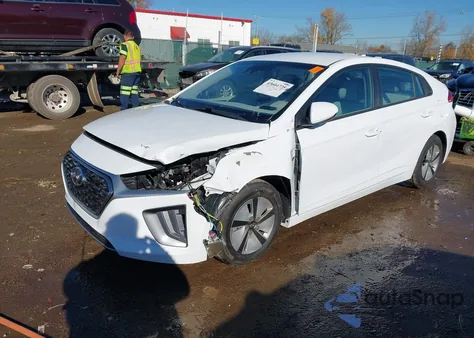 2020 Hyundai Ioniq Hybrid Blue from USA, damaged, VIN KMHC65LC9LU210281